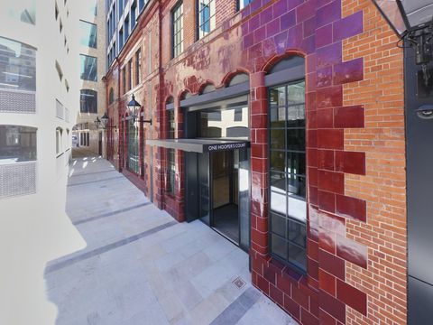 Glazed red-brick entrance on The Knightsbridge Estate